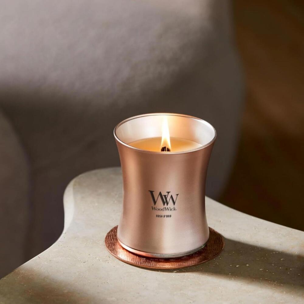 WoodWick‎ Rosa D'Oro 9.7oz Candle Crackling Wick Precious Metals Collection - Picture 6 of 8